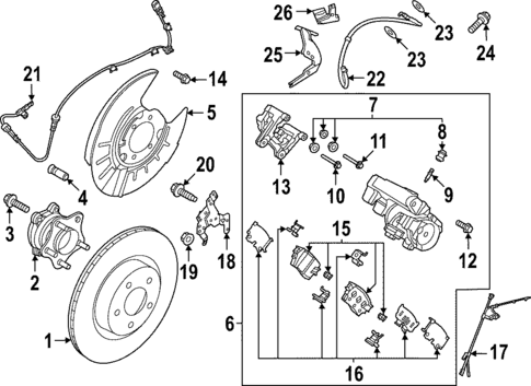 Brake Components for 2023 Nissan ARIYA #1
