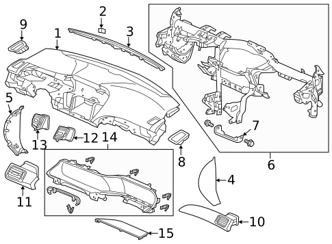 Instrument Panel for 2017 Honda Accord #1