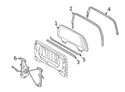 Glass & Hardware - Back for 2006 Toyota Tundra #0