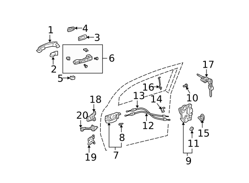 Lock & Hardware for 2006 Scion xA #0