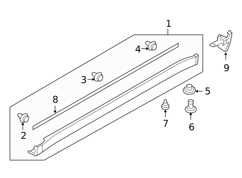 Exterior Trim - Pillars for 2009 Subaru Outback #2