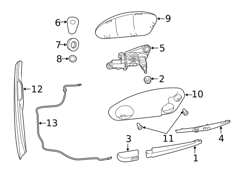 Wiper & Washer Components for 2012 Jeep Grand Cherokee #1