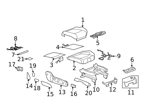 Power Seats for 2011 Chevrolet Traverse #1