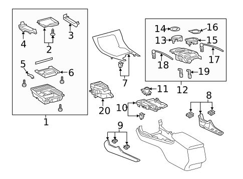 Center Console for 2019 Toyota Avalon #0