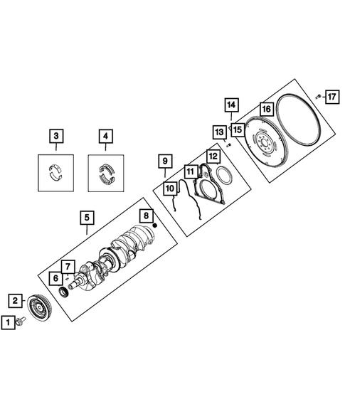 Crankshaft, Piston, Drive Plate, Flywheel, and Damper for 2017 Dodge Viper #0