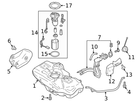 Fuel System Components for 2015 Mitsubishi Mirage #0