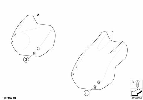 Motorcycle Trim Section, Windshield for 2008 BMW-Motorrad F 650 GS #6