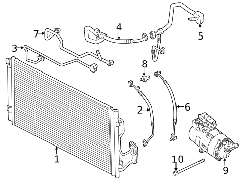 Condenser, Compressor & Lines for 2014 BMW i3 #1