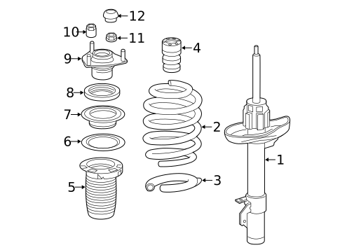 Struts & Components for 2018 Acura MDX #0