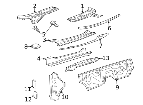 Cowl for 2005 Lincoln Navigator #0