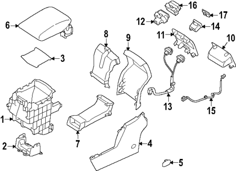 Center Console for 2025 Subaru Forester #0