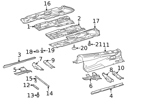 Floor & Rails for 2013 Mercedes-Benz E 350 #2