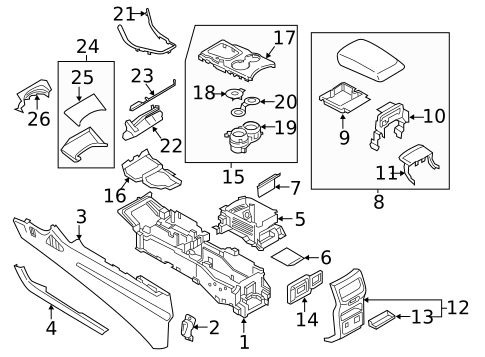 Console for 2018 Ford Edge #0