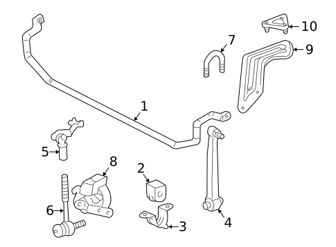 Stabilizer Bar & Components for 1999 Mercedes-Benz C230 #0