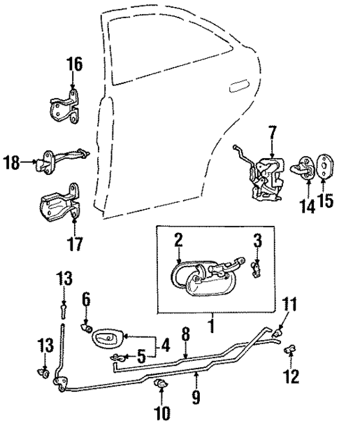 Rear Door for 1997 Hyundai Accent #1