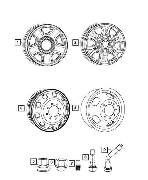 Wheels, Tires and Hardware for 2016 Ram 3500 #1