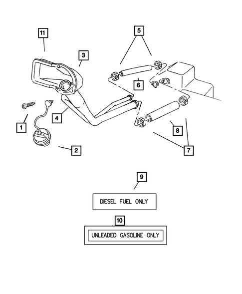 Fuel Tank Filler Tube for 2002 Dodge Ram 2500 #1
