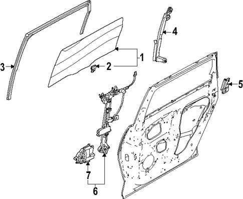 Glass - Rear Door for 2025 Kia EV9 #0