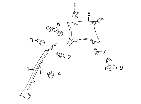 Interior Trim - Quarter Panels for 2011 Volkswagen GTI #1
