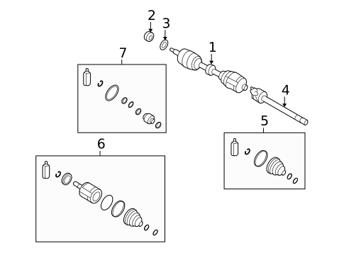 Drive Axles for 2009 Hyundai Veracruz #0