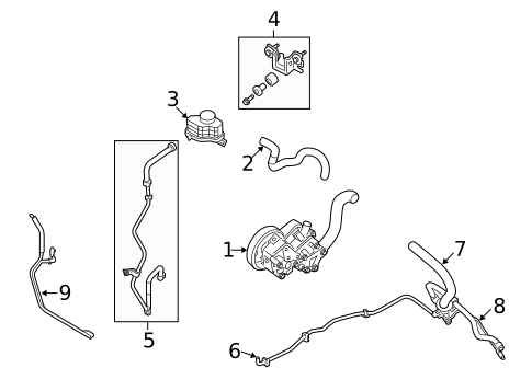 Pump & Hoses for 2013 Nissan Altima #1