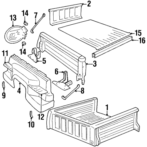 Floor - Pick UP Box for 1989 Chevrolet K2500 Pickup #1