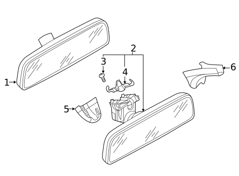 Inside Mirrors for 2019 Volkswagen Tiguan #1