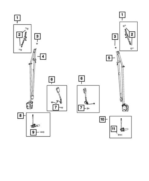 Seat Belts for 2023 Jeep Grand Wagoneer #1