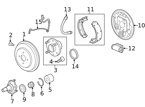 Hubs & Related Components for 2015 Chevrolet Spark #1