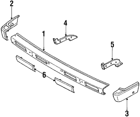 Bumper & Components - Front for 1985 Nissan 720 #0