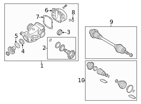 Axle & Differential for 2009 Land Rover Range Rover #0