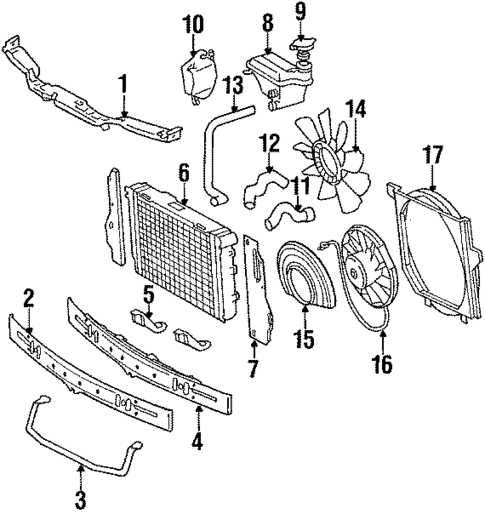 Radiator & Components for 1986 Mercedes-Benz 300E #0