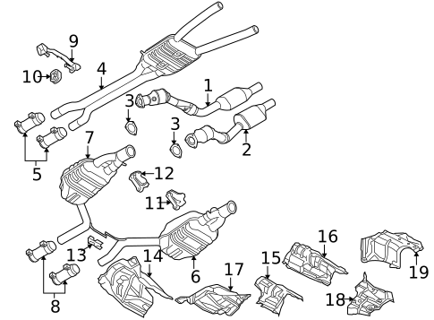 Brackets, Flanges & Hangers for 2009 Audi S4 #0