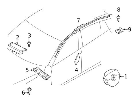 Air Bag Components for 2011 BMW 550i GT #0