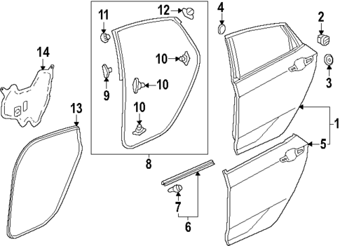 Door & Components for 2025 Honda Civic #2