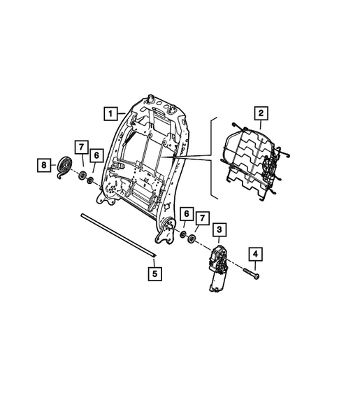 Front Seats - Adjusters, Recliners, Shields and Risers for 2023 Jeep Renegade #16