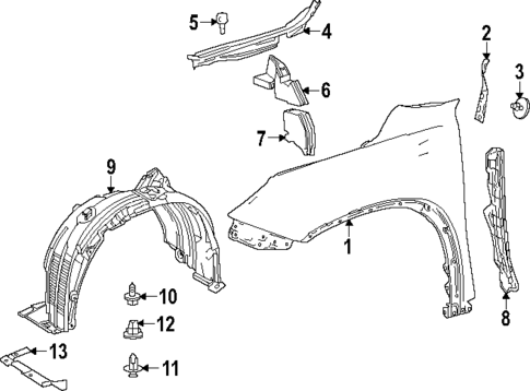 Fender & Components for 2025 Toyota Grand Highlander #0