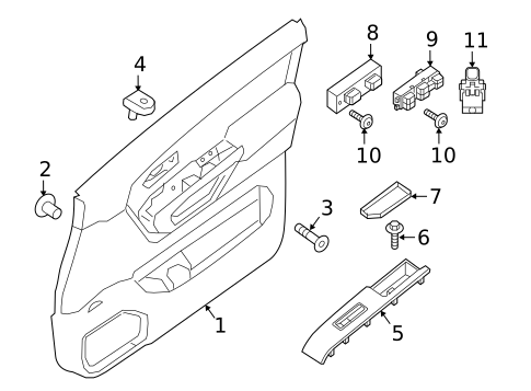 Interior Trim - Front Door for 2018 Nissan TITAN XD #1