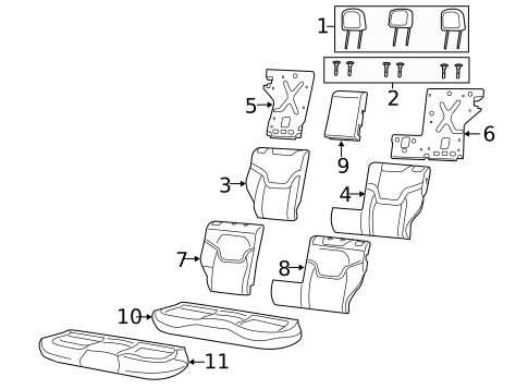 Rear Seat Components for 2018 Jeep Renegade #4