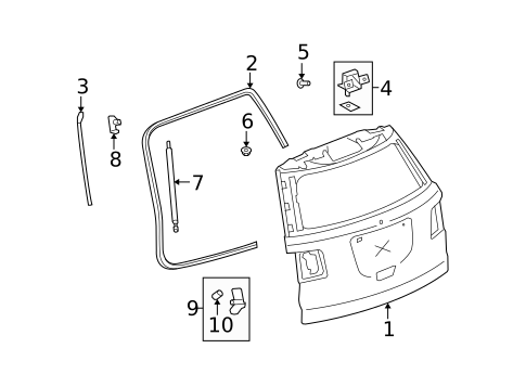 Liftgate for 2009 Saturn Outlook #1
