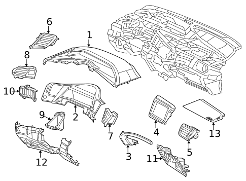 Instrument Panel Components for 2012 Honda Civic #1