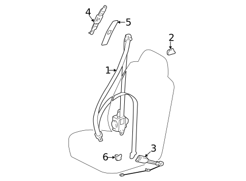 Seat Belt for 1999 Lexus ES300 #0