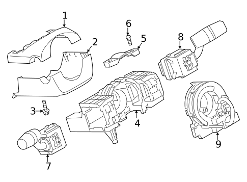 Shroud, Switches & Levers for 2018 Mazda CX-9 #1