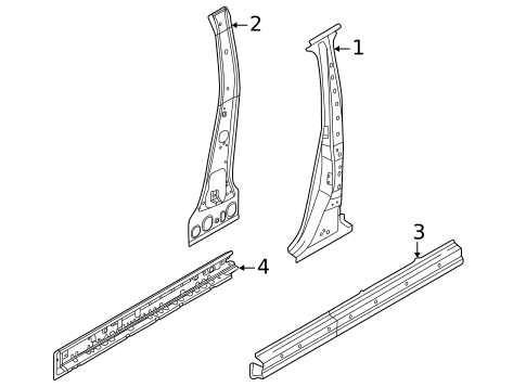 Center Pillar & Rocker for 2022 Nissan Rogue #1