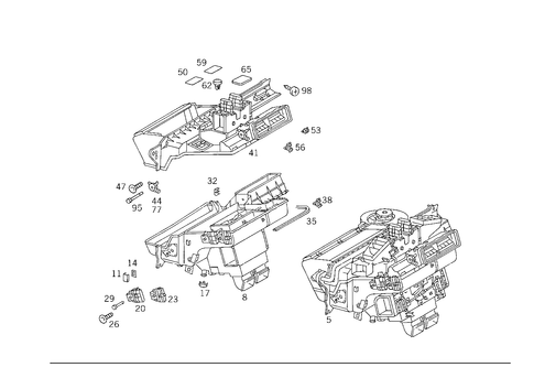Heater Case with Blower for 1984 Mercedes-Benz 300SD #0