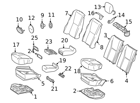 Rear Seat Components for 2011 Mercedes-Benz S65 AMG #0