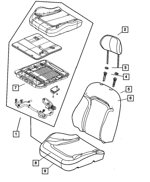 Front Seats and Attaching Parts for 2004 Jeep Liberty #1
