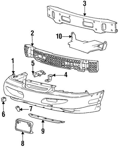 Bumper & Components - Front for 1994 Ford Thunderbird #0