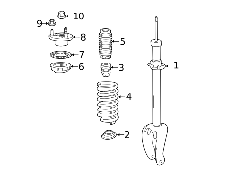 Struts & Components for 2021 Mercedes-Benz GLE350 #1