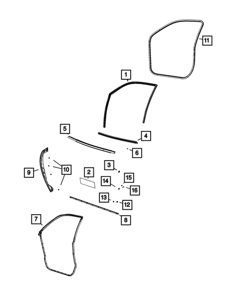 Weatherstrips and Seals for 2020 Dodge Charger #0